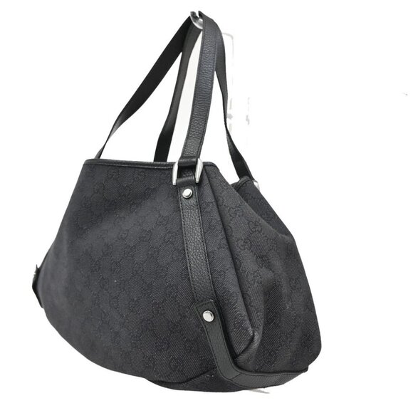 GUCCI GG Pattern Abbey Shoulder Bag Leather canvas Black SHW Italy 76KB625 - Picture 2 of 15